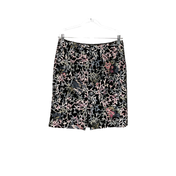 Tahari Black Sequin Pencil Skirt - Size 10 - Picture 2 of 4